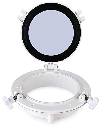 Oblò, Oblò Marino da 215mm, Oblò Rotondo di Ricambio per Yacht di Barca, Oblò in Vetro Temperato Accessorio di Ricambio per Finestra di Apertura per per Camper, Barca, Yacht, Porta Hole Marina