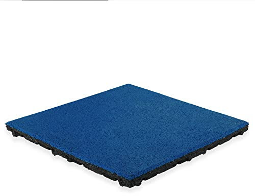 Vivol EPDM Tapis de protection anti-chute 45 mm 50 x 50 cm – HIC 1,5 m – TÜV, Reach et classe de protection incendie CFL-S1 (bleu foncé)
