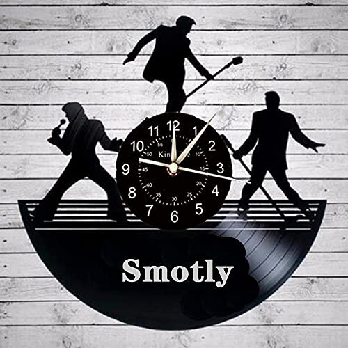 Vinyl wall clock, singer Elvis theme, artist home decoration digital wall clock gift. (Gift hook)