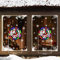 Weihnachten Buntglas Rotkehlchen Baum Weihnachtsmann Weihnachtskugel Schneeflocke Fensteraufkleber Haftend (Santa Buntglas)