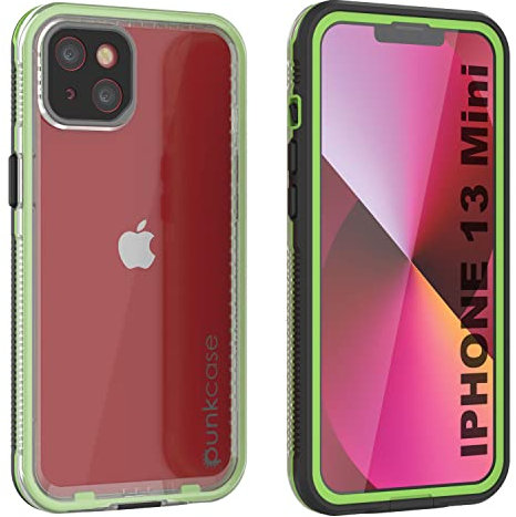 Punkcase for iPhone 13 Mini Waterproof Case [Aqua Series] [Slim Fit] [IP68 Certified] [Shockproof] [Dirtproof] [Snowproof] Armor Cover W/Transparent Back for iPhone 13 Mini (2021) (5.4) [Black]