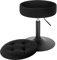 WOLTU Verstellbarer Sitzhocker Stuhl, Arbeitshocker Bürohocker Hocker mit Stauraum, niedriger Barhocker aus Samt für Kneipe Esszimmer, Schwarz, 49,5-65 cm, BH329sz-1