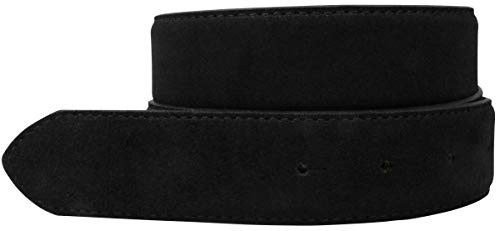 BELTINGER Wechselgürtel aus Veloursleder ohne Schnalle 3,5 cm | Druckknopf-Gürtel für Damen Herren 35mm | Wildleder-Gürtel