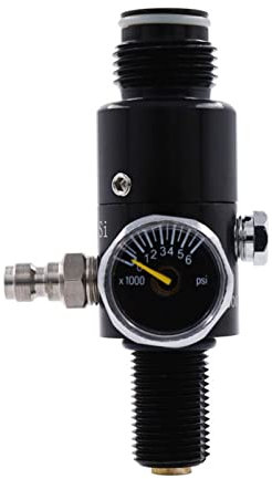 TUXING 4500PSI Paintball-Lufttankregler & Ventilführung, langlebiger Aluminium-Paintball-Regulator, für die Industrie (Einlass 4500psi, Auslass 2200psi), 5/8-18UNF