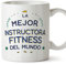 MUGFFINS Tazas para INSTRUCTORA FITNESS mujer - En Español - Mejor del Mundo - 11 oz / 330 ml - Regalo original y divertido