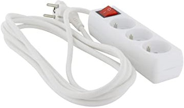 CHACON multiprise 3 x 16 A avec Interrupteur- 3m - Blanc