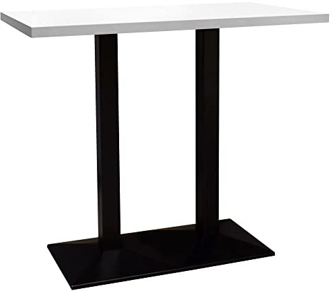 58 aufm Kessel Bistrotisch Efthimia 120x70x75 schwarz matt/weiß matt Lack 14426