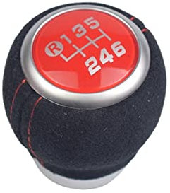 Schaltknauf Stick Für Subaru Für Impreza Für WRX Für STI 2009 2010 2011 2012 2013 2014 2015 2016 2017 2018 Auto-Styling 6-Gang-Schaltknauf aus Leder (Color : Su Leath-Red-UP-R6)