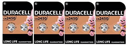 8X Duracell Cr 2450 Lithium (4 Blister Da 2 Batterie) 8 Pile