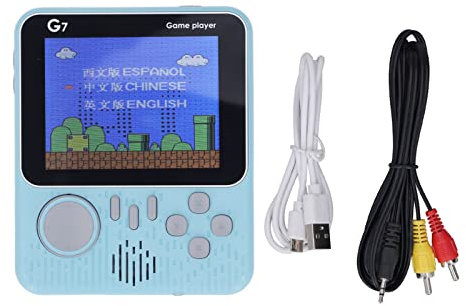 Luzoro Console de jeu portable G7 pour enfants - Écran portable de 8,9 cm - 666 classique rétro - Console de jeux vidéo - Lecteur unique - Appareil de jeu léger - Prise en charge pour connecter la