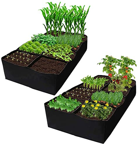 mumisuto Lot de 2 Sac de Plantation Non Tissé, 180 * 90 * 30CM Sac de Plantation de Jardin, Sacs à Plantes Sac de Culture Bac, Pots en Tissu Non-tissé pour Pommes de Carotte, Oignons, Tomates