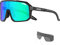 KAPVOE Polarisiert Fahrradbrille Herren Damen Sonnenbrille 3 Wechselgläsern TR90 Sportbrille Radfahren MTB Radbrille Laufen Wandern Golf Baseball Volleyball Tennis Angeln Softball Bergsteigen Grün