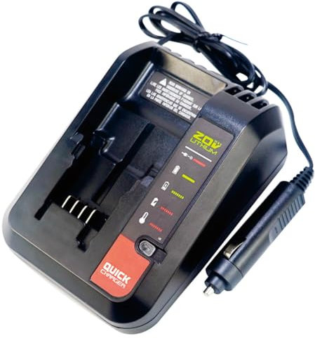 GEPAS Compatible with Craftsman Vehicle/Car Charger for 20V Lithium Battery Fast Charger Black and Decker LBXR20 LBXR2020 LB2X4020 and Porter Cable 20V Lithium Battery PCC685L PCC680L PCC681L