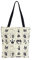 CoolChange Shopper Tasche mit Kiki und Jiji | Anime Katzen Tote Bag | 34x36cm | Baumwolle | Weiß