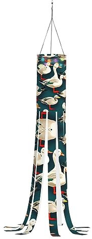 SSIMOO Stockente Enten Halloween Windsack Outdoor Hanging Decorations,Patio Lawn Garden Party Decor Hanging