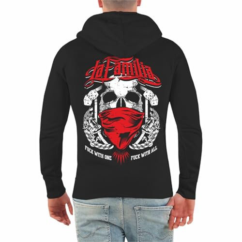 Life Is Pain Herren Kapuzenjacke La Familia Germany Brotherhood Skull