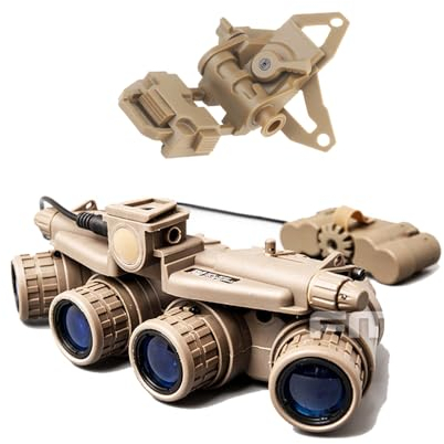Hanlong Taktische GPNVG18 Dummy-Modell, Nachtsichtbrille & L4G69 NVG-Helmhalterung, Kunststoffhalterung