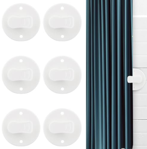 Lot de 6 clips anti-éclaboussures pour rideau de douche et camping, pince coupe-vent idéale pour salle de bain. Protégez-vous des courants d'air.
