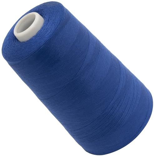 AERZETIX - C72671 - Nähgarnkonus 120 (40/2) 4000 m - aus polyester - konfektion, kurzwaren, garn, kordel, schnur, nähen, kleidung, faden - farbe blau - gesättigt