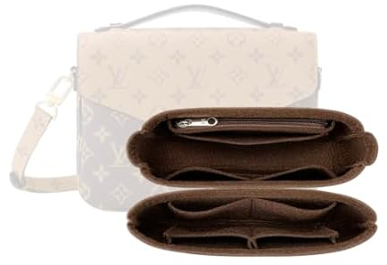 LinerLink Taschen-Organizer für LV Pochette Metis Tasche (25 x 19 x 7 cm (L x H x T), handgefertigter Tascheneinsatz, 2 mm Filztascheneinsatz, Damenhandtaschenformer (schwarz)