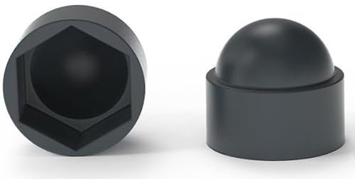 LogistSystem Capuchons de protection hexagonaux pour vis M6 pour clé 10 – Capuchons pour vis anthracite en plastique PE – Capuchons durables pour écrous et tête de vis