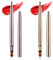 YOCDNOV Lot de 2 pinceaux à lèvres à Double extrémité – Pinceau de Maquillage pour lèvres rétractable, Pinceau à lèvres Portable, applicateur de Brillant à lèvres, adapté aux Filles (Rose + Or)