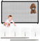 Rejilla Protectora para Escaleras, 110 x 72 cm Puerta de Seguridad para Perros Puerta de Escalera con 4 Ganchos Adhesivos, Puerta de Seguridad sin Taladrar para Perros Gatos Hau Stier