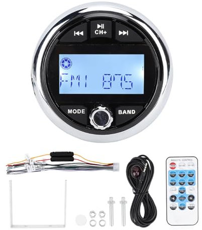 Brilluxa Ricevitore Stereo Marino 12V Impermeabile Boat Stereo Radio System Digital Media Player MP3 Per Yacht RV Engineering Vehicle Ship