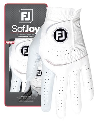 FootJoy Women's SofJoy Golf Glove, White, Medium, Worn on Left Hand