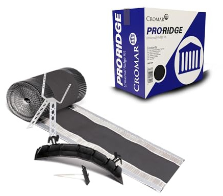 CROMAR – ProRidge Universal Kit – Ridge & Hip System 3 Metre | Dry Fixing Solution for Ridge and Hip Applications | Dry Fix Kit Mortar Ridge Tile Fitting System