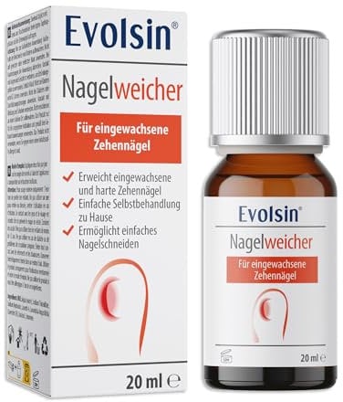 Evolsin Suavizador de uñas | Solución suave y eficaz para uñas encarnadas | fórmula alcalina para uñas suaves y elásticas | Fácil aplicación con aplicador de hisopos