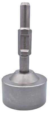 WERHE Battipalo HEX30, Ø 105 mm | acciaio inox, attacco per martelli demolitori, dimensioni 120 x 250 mm, per pali, tubi e aste profilate, fondamenta stabili