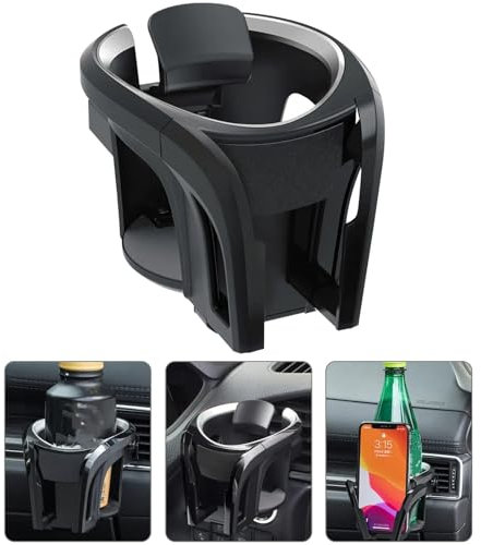 CHANGNIANFA Porte Gobelet de Ventilation de Voiture pour Mercedes Benz C-Klasse Limousine W205 I 2014-2021, Porte Gobelet Porte Canette Voiture Porte Gobelet de Voiture Réglable,Black-