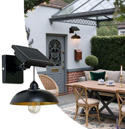 EcoGehen Solarlampen für Außen Solar Aussenleuchte IP65 Wetterfest | Led Strahler Wandleuchte, Solarleuchten Solarstrahler für Aussen Hauswand Garten, Dachrinnen Solar Licht Solarlicht