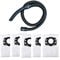 BlesConi Vacuum Hose Dust Bags Set for Karcher NT20 30 for WD1 WD2 WD3 for WD4 WD5 WD6 Vacuum Cleaners with Extended 2.5M Hose