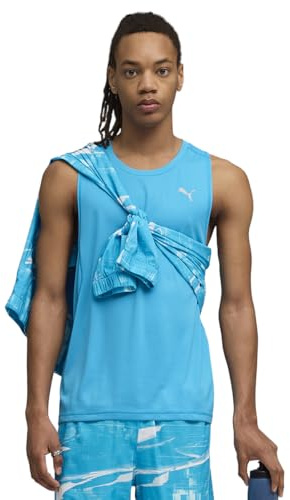 PUMA Mens Velocity Running Tank - Blue M