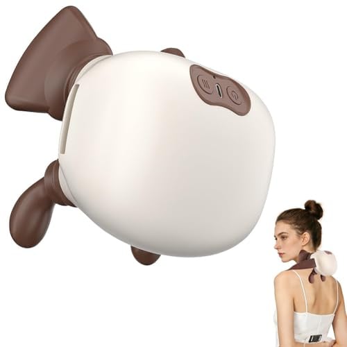 4D Nackenmassagegerät mit Wärme, Massagegerät, Shiatsu Nackenmassagegerät, Rückenmassagegerät, 3 Massageeinstellungen 2 Heiz, Bionic Heated Massager, Zuhause,Büro,Muskeln entspannen Müdigkeit lindern