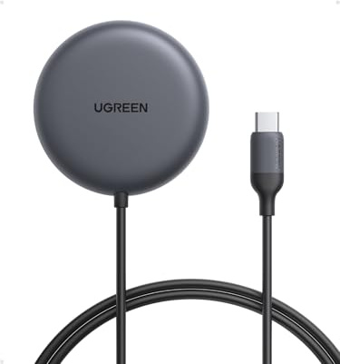 UGREEN 15W Wireless Charger Pad, Qi2 for MagSafe Fast Charger Pad, 2 Pack | Zapix Magnetic Wireless Charging Station with 1.5M Cable for iPhone 17/16/15/14/13/12, AirPods 4/3/2/Pro 2/3