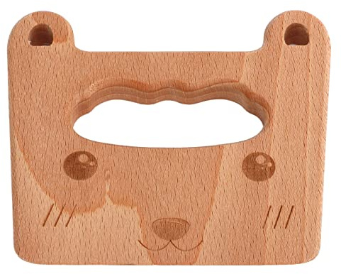 RASTKY Ensemble de Couteaux en Bois Montessori pour Enfants, Cuisine Sûre pour Les Enfants âgés de 2 à 8 Ans, Conception Ergonomique pour Couper Les Légumes et Les Fruits, Matériau en Hêtre (Chat)