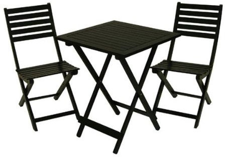Bali Balkon-Set Eukalyptushartholz 2 Stühle und 1 Tisch