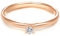 Trilani Damen Verlobungsring 925/- Sterling Silber rosévergoldet mit Zirkonia in Brilliantschliff Solitärring Antragsring Rosegold