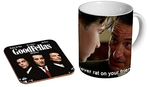 Robert De Niro Goodfellas Never Rat Ceramic Coffee MUG + Coaster Gift Set …
