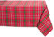 DII Nappe de Noël carrée en Coton, Motif Tartan Houx, Rouge et Vert, 132 x 132 cm