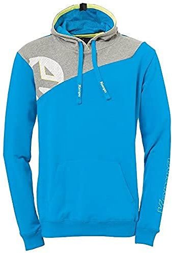 Kempa Herren Core 2.0 Hoodie, Kempablau/Dark Grau Melan, 4XL