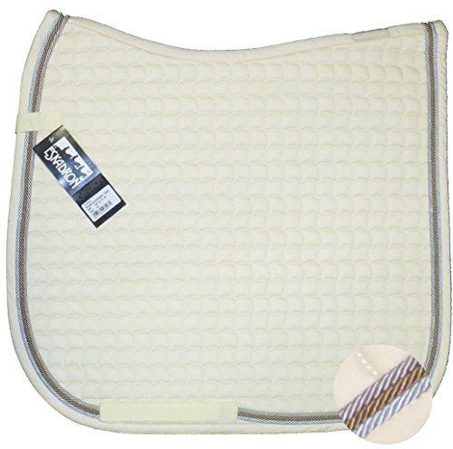 ESKADRON Cotton Schabracke creme, 3fach Kordel ice, mocca, silberfarben, Form:Vielseitigkeit