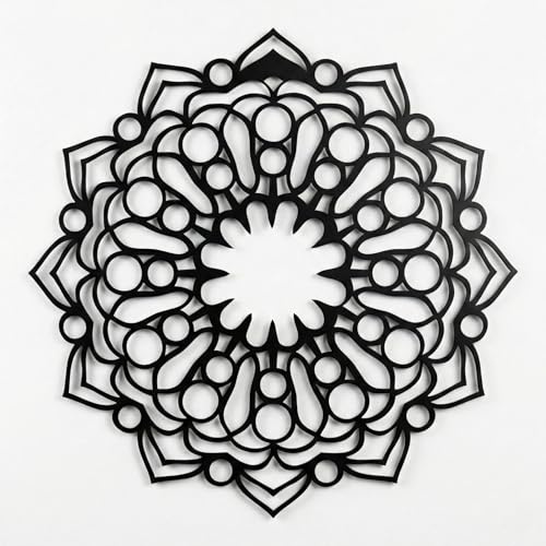 DEKADRON Wanddekoration, Metall, Engelherz, Wanddekoration - 71x71 cm