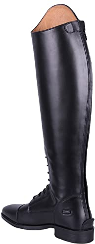 QHP Leder-Reitstiefel Sasha Adult schwarz mit wechselbarem Oberteil