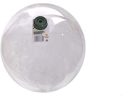 Large Diameter Clear Dome Squirrel Baffle for Wild Bird Feeding Station Pole and Feeders