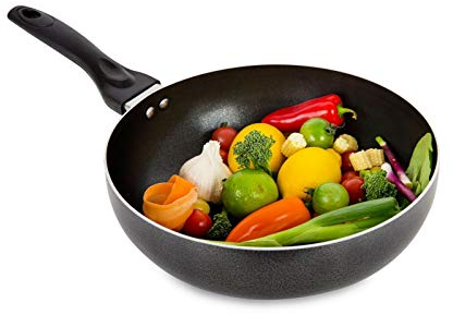 Casa D' Or 24cm Professional Chef's Non Stick Aluminum Wok Deep Frying Pan Long Handle Kitchen Professional Use 24cm