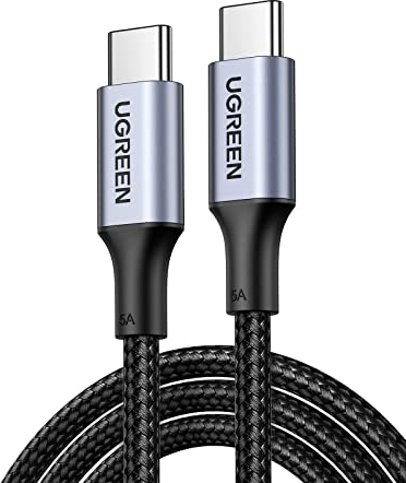 UGREEN USB C Kabel 100W PD 3.0 Ladekabel USB C Schnellladekabel 5A/20V PPS kompatibel mit iPhone 16/15, M3 MacBook Pro/Air, 2024 iPad Air, Galaxy S24 Ultra Pixel 9 Steam Deck usw. (3M, Space Grau)